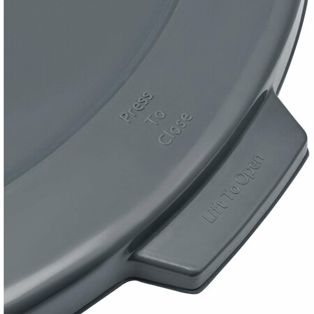 Global Industrial Flat Lid, Gray, Plastic 240463GY